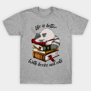 Books and Cats T-Shirt